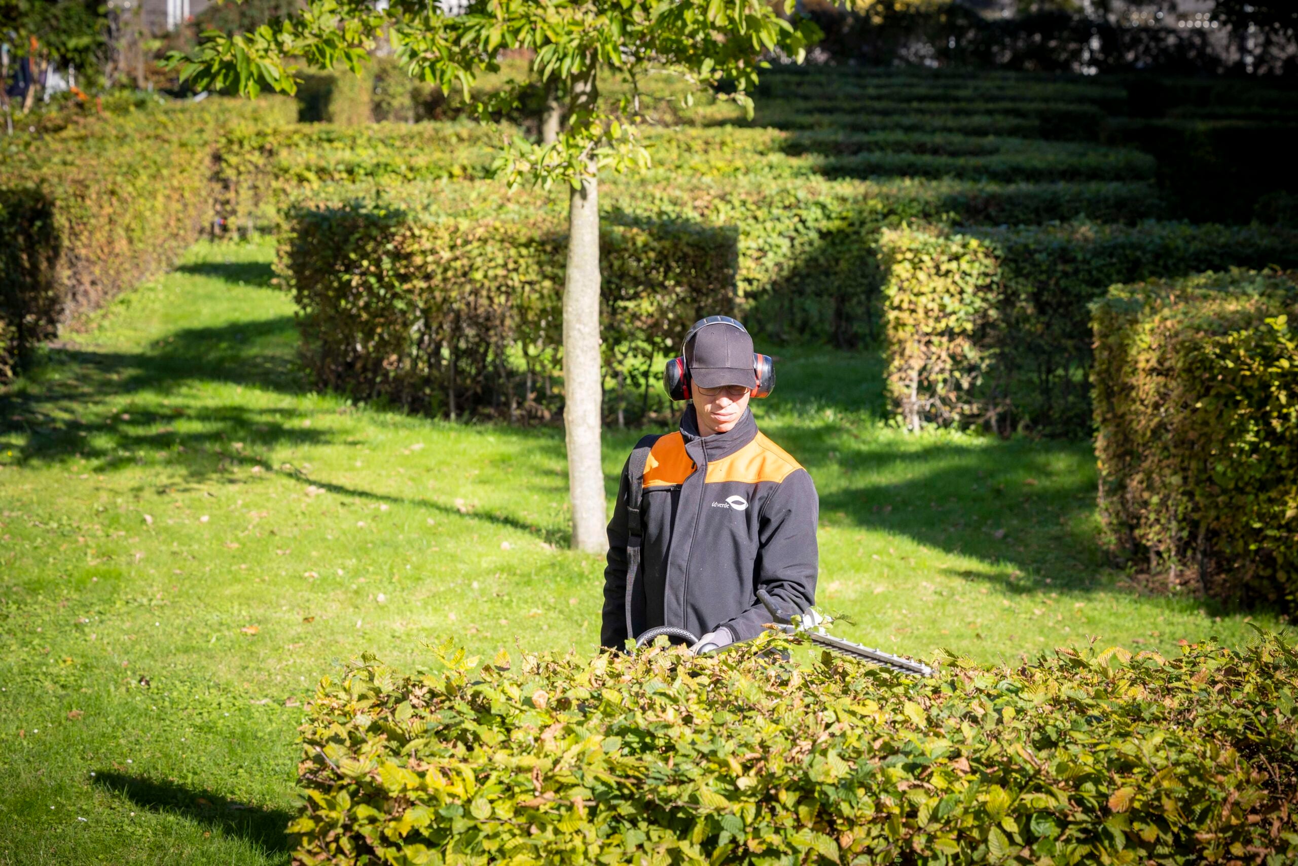 Duurzame buitenruimte met zorgvuldig aangelegde groenvoorzieningen.